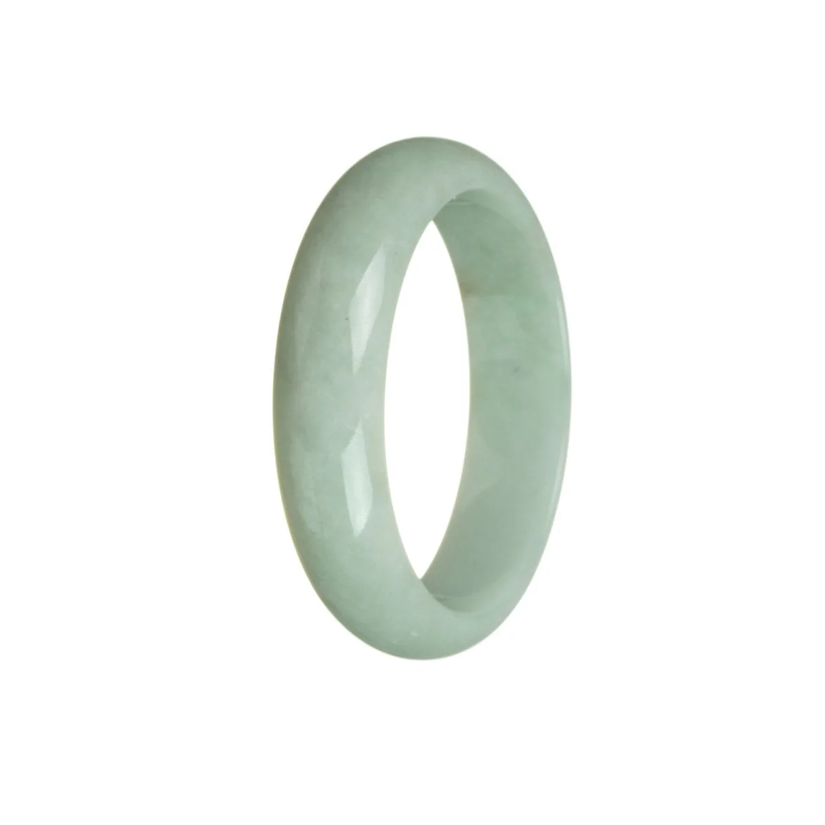 Genuine Grade A Green Traditional Jade Bangle Bracelet - 57mm Half Moon - Image 2