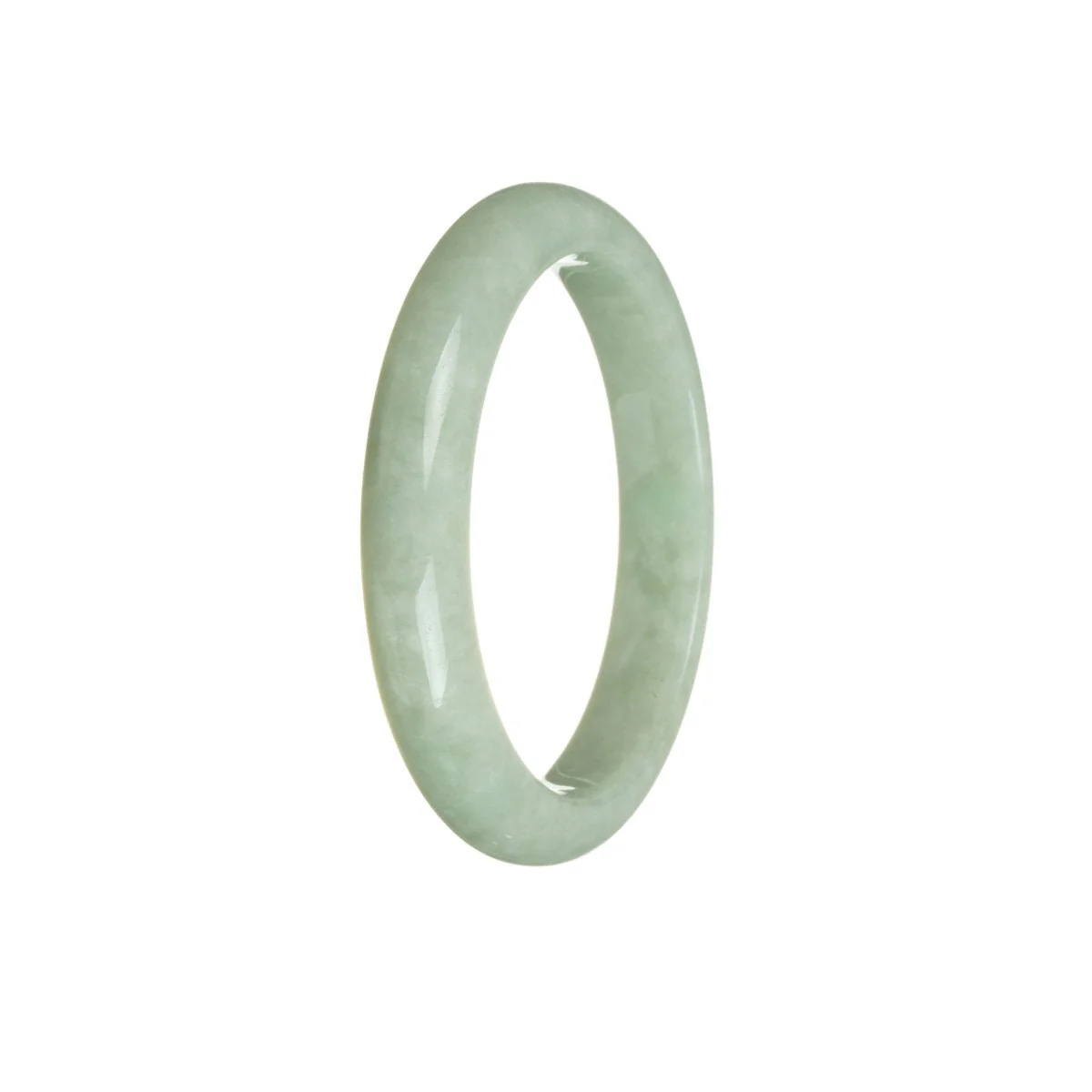 Authentic Grade A Green Jade Bracelet - 55mm Half Moon
