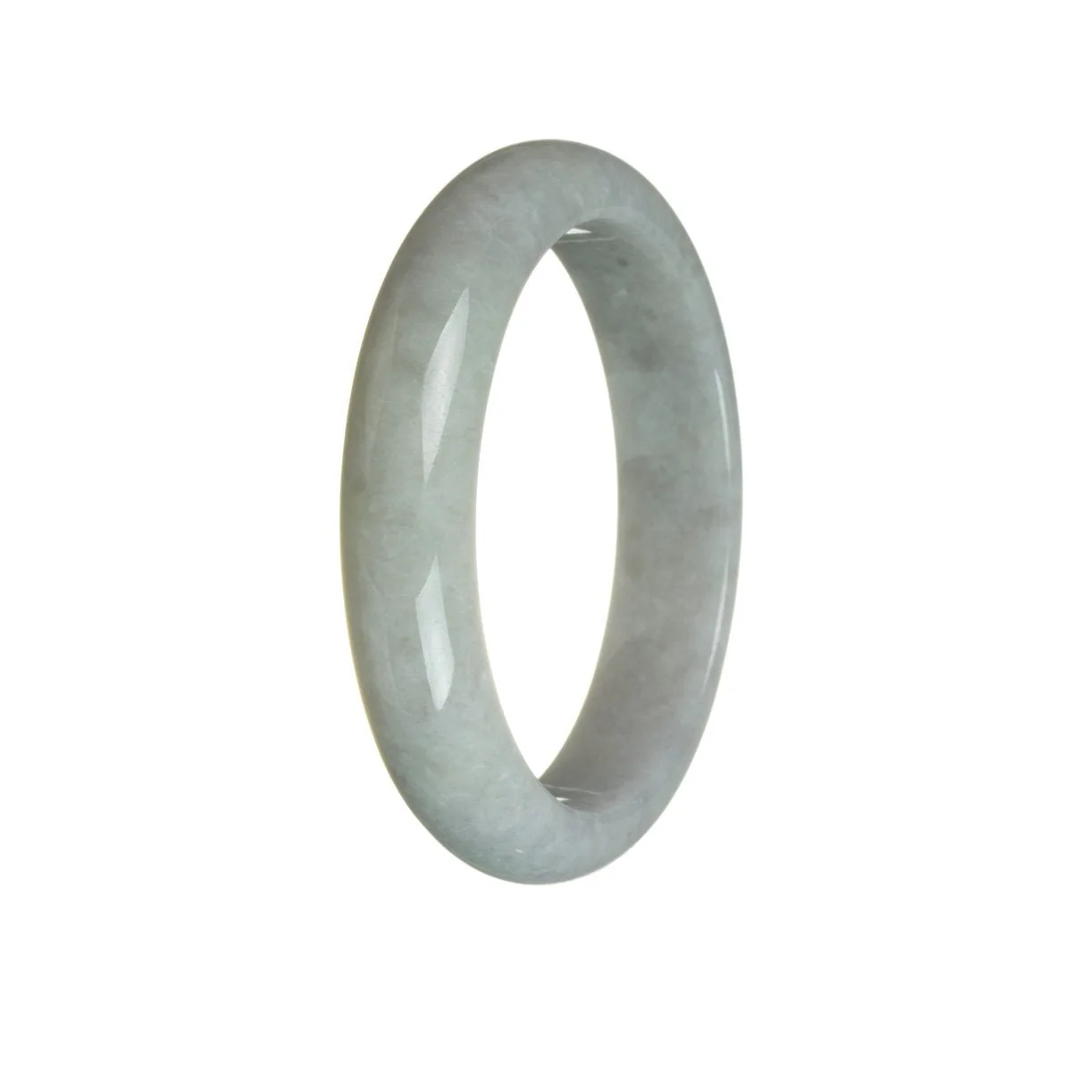 Genuine Natural Lavender Jadeite Bracelet - 61mm Half Moon - Image 2