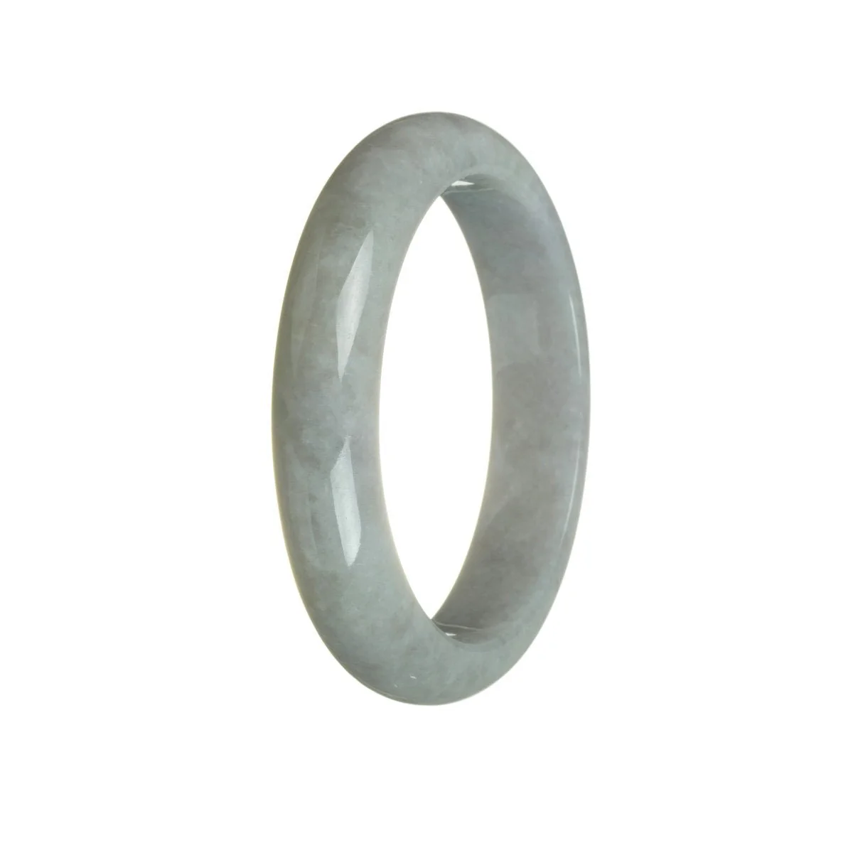 Genuine Natural Lavender Jadeite Bracelet - 61mm Half Moon - Image 3