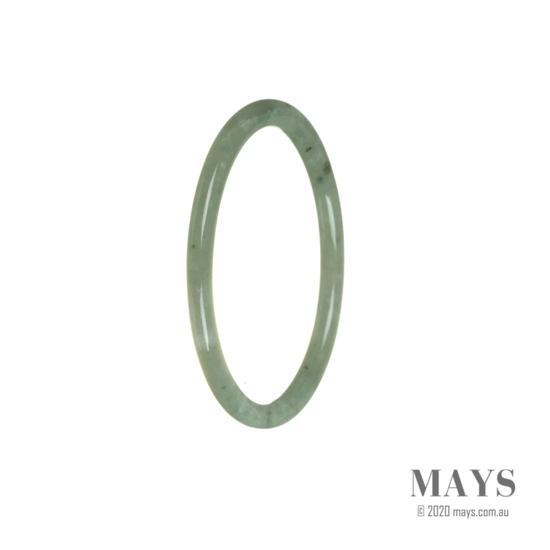 Authentic Grade A Green Burmese Jade Bracelet - 56mm Thin - Image 2
