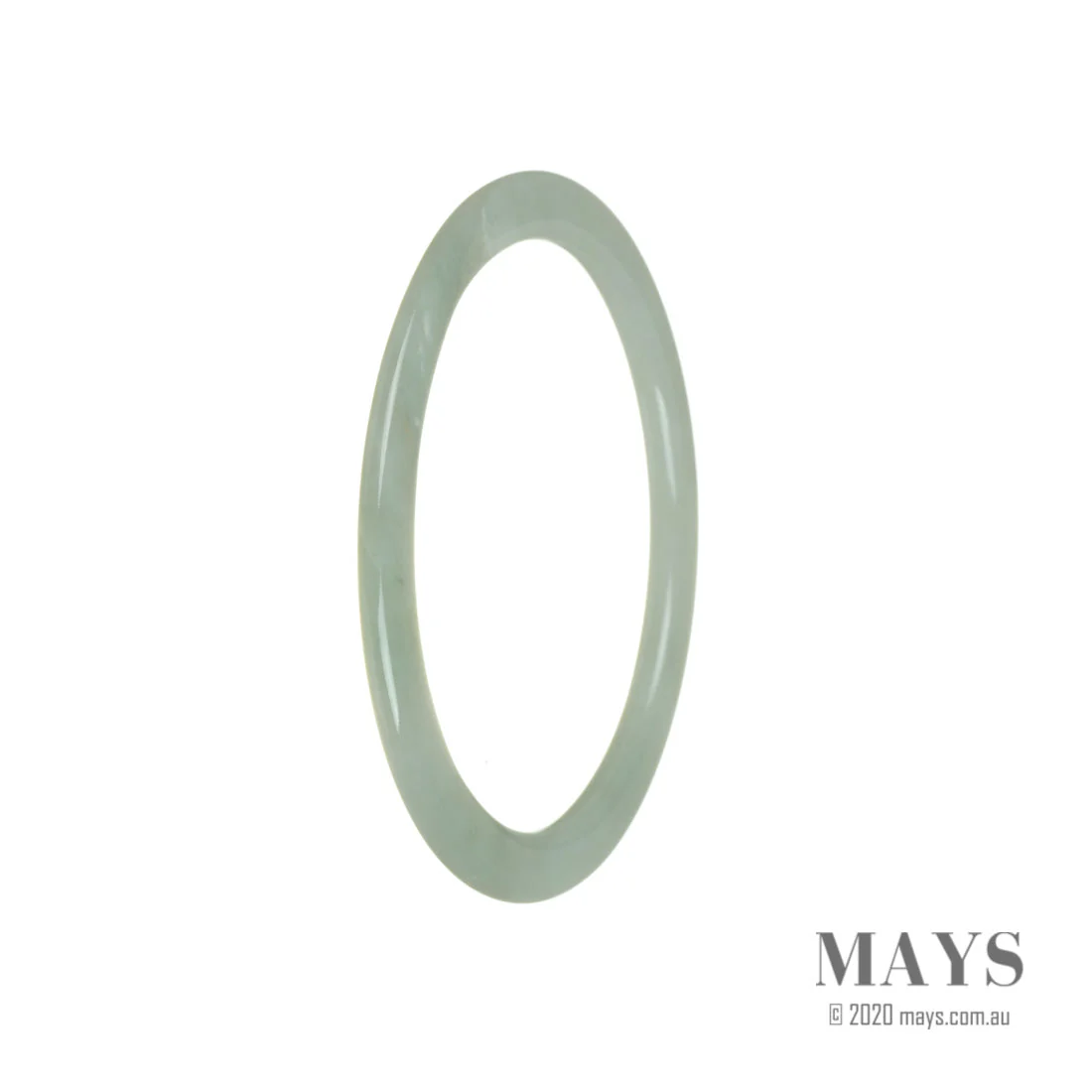 Real Type A Light Green Jade Bangle - 60mm Thin