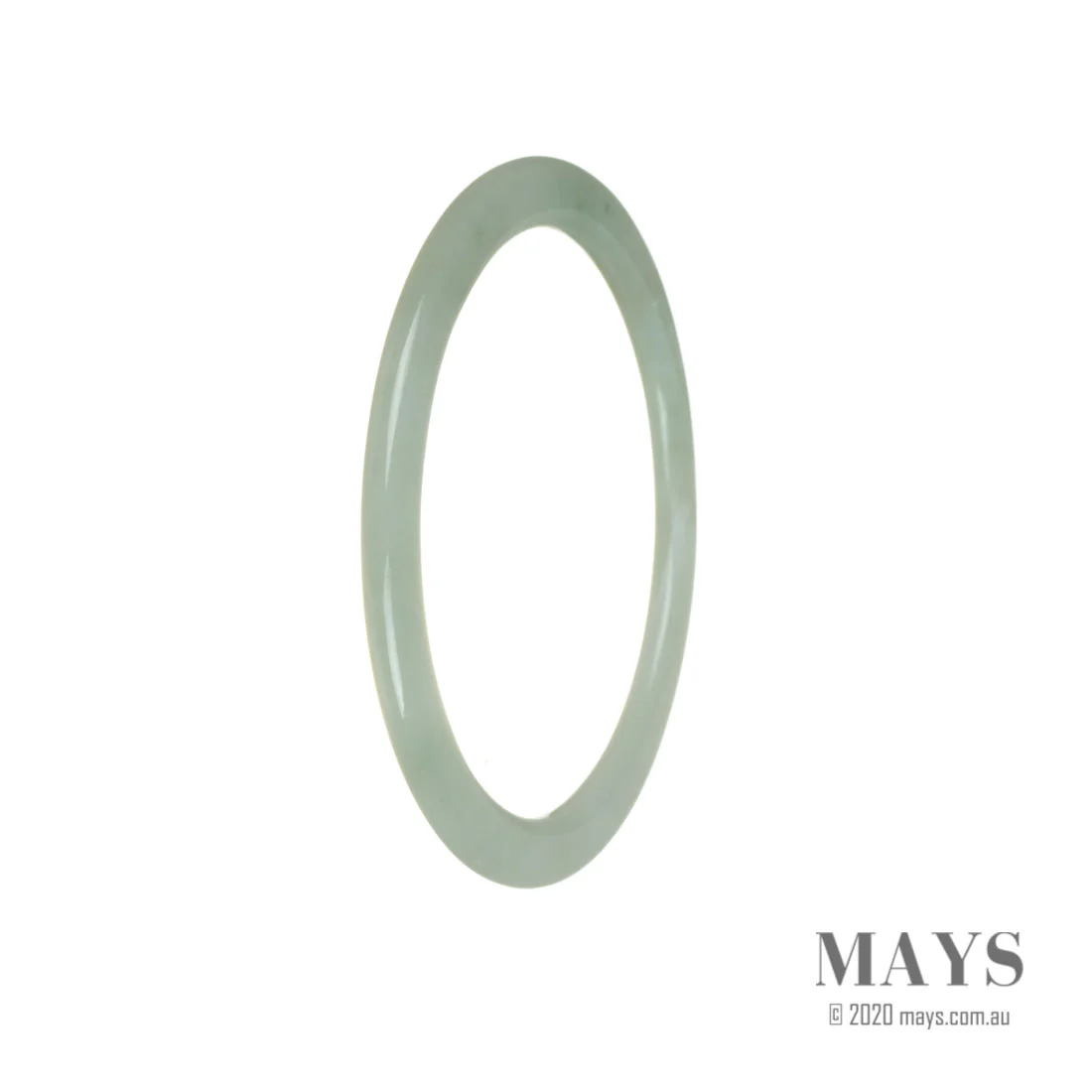 Real Type A Light Green Jade Bangle - 60mm Thin - Image 3