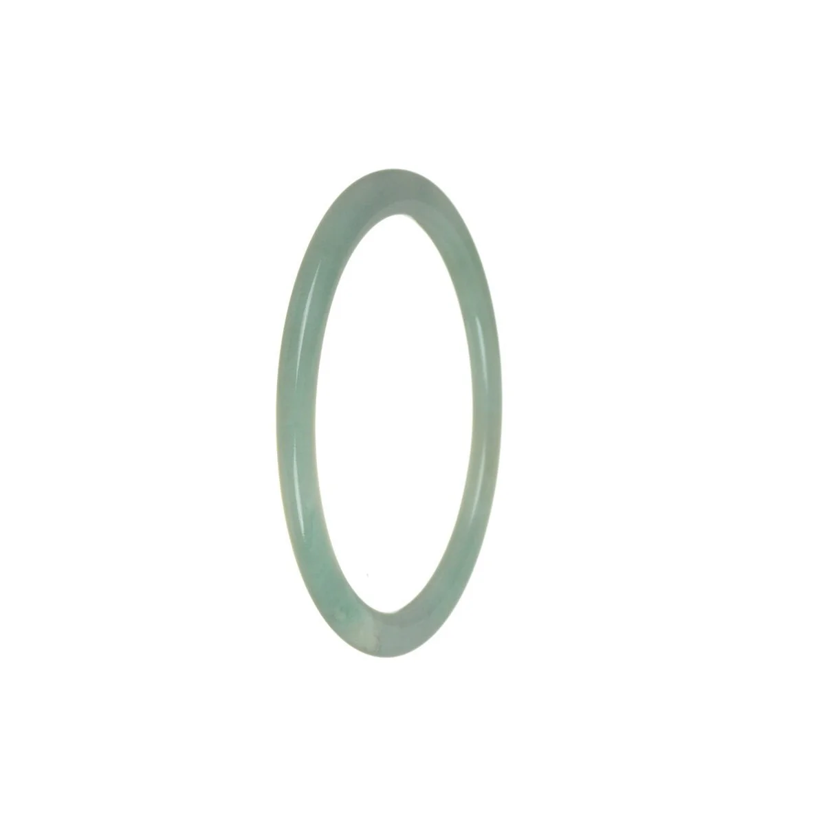 Genuine Grade A Green Burmese Jade Bracelet - 54mm Thin