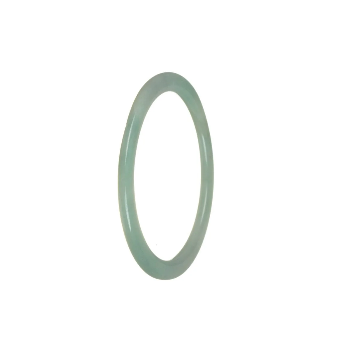 Genuine Grade A Green Burmese Jade Bracelet - 54mm Thin - Image 2