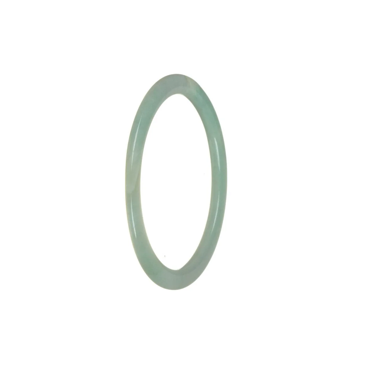 Genuine Grade A Green Burmese Jade Bracelet - 54mm Thin - Image 3
