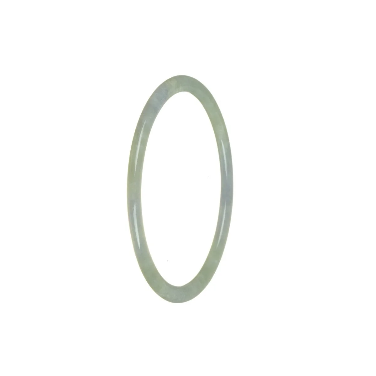 Authentic Grade A Green with Lavender Burma Jade Bangle Bracelet - 58mm Thin - Image 2
