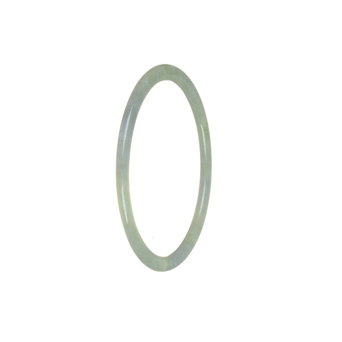 Authentic Grade A Green with Lavender Burma Jade Bangle Bracelet - 58mm Thin - Image 3