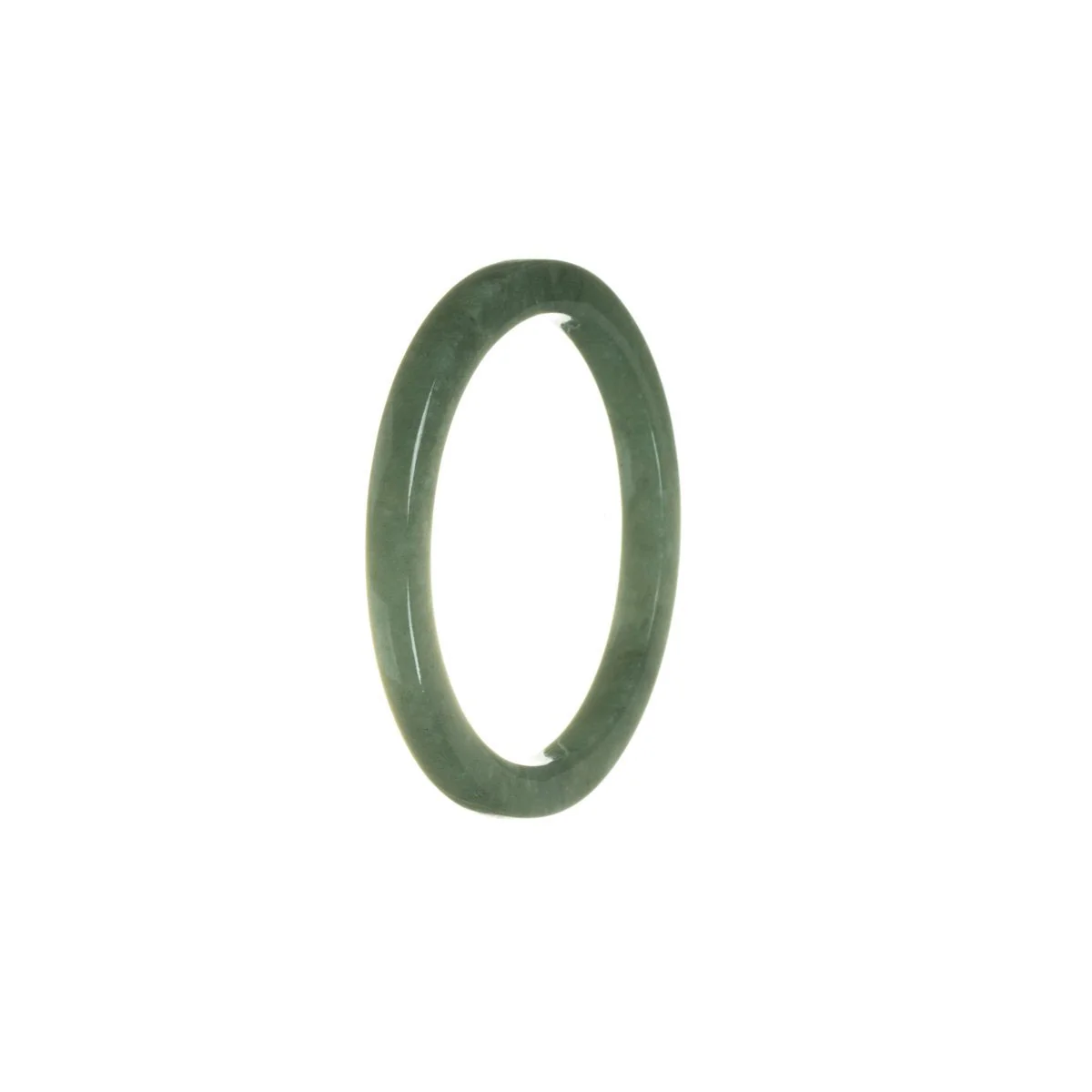 Authentic Type A Green Jadeite Bangle Bracelet - 54mm Oval