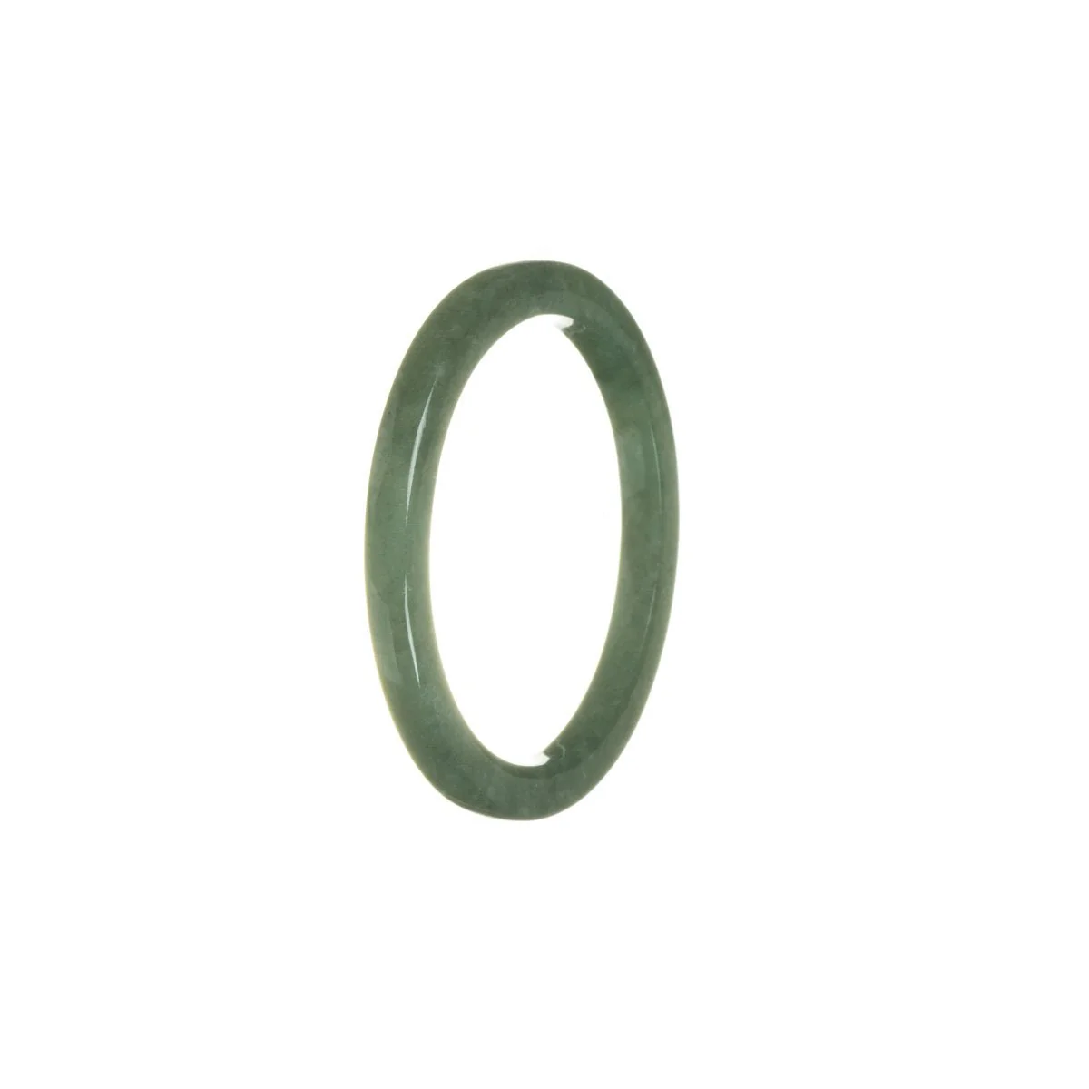 Authentic Type A Green Jadeite Bangle Bracelet - 54mm Oval - Image 2