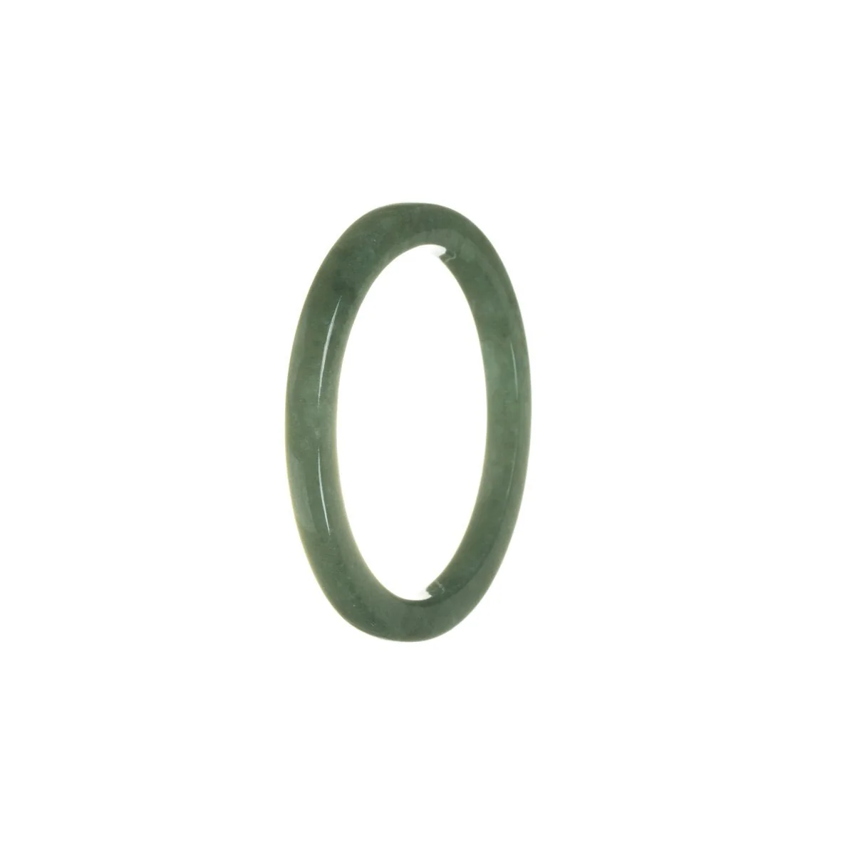 Authentic Type A Green Jadeite Bangle Bracelet - 54mm Oval - Image 3
