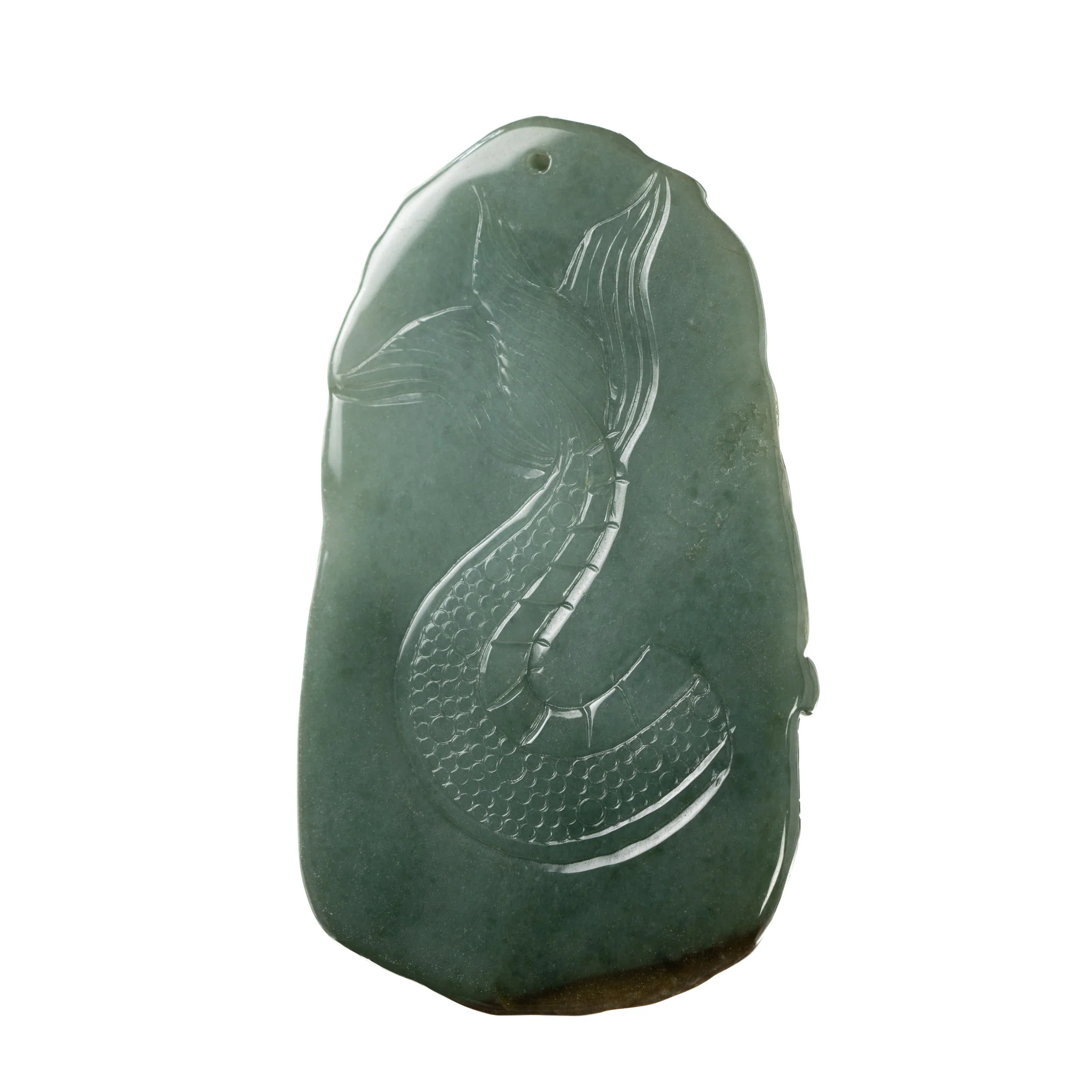 Grade A Dragon Jadeite Jade Pendant - Image 2