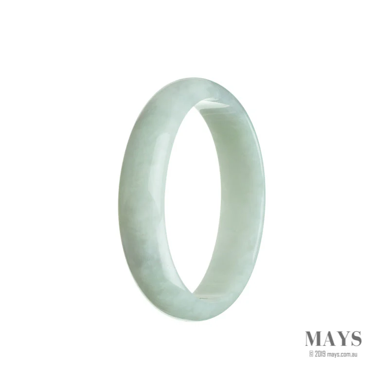 Certified Grade A Very pale green Jadeite Bracelet - 56mm Oval
