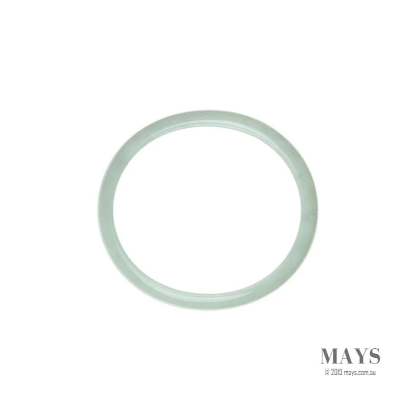 Certified Grade A Very pale green Jadeite Bracelet - 56mm Oval - Image 4
