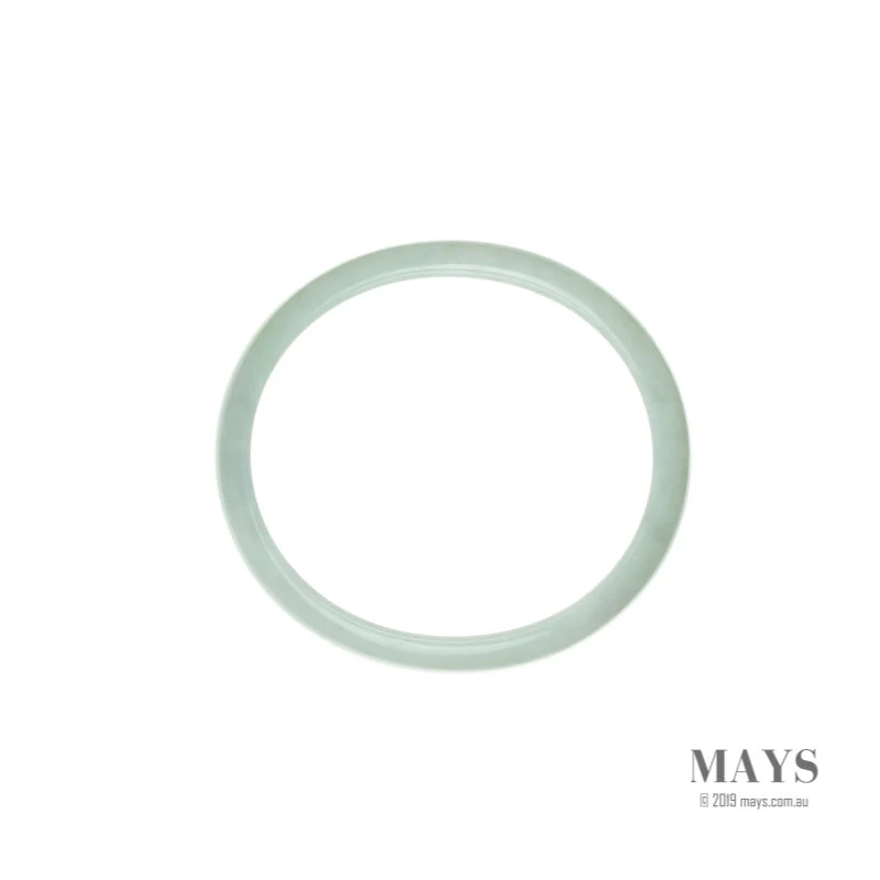 Certified Grade A Very pale green Jadeite Bracelet - 56mm Oval - Image 5