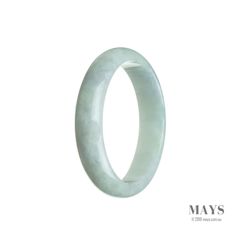 Genuine Grade A Pale Green Burma Jade Bracelet - 55mm Oval