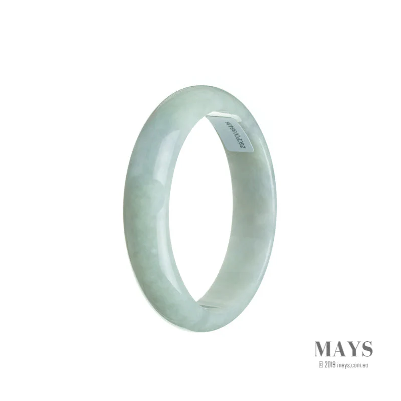 Genuine Grade A Pale Green Burma Jade Bracelet - 55mm Oval - Image 2