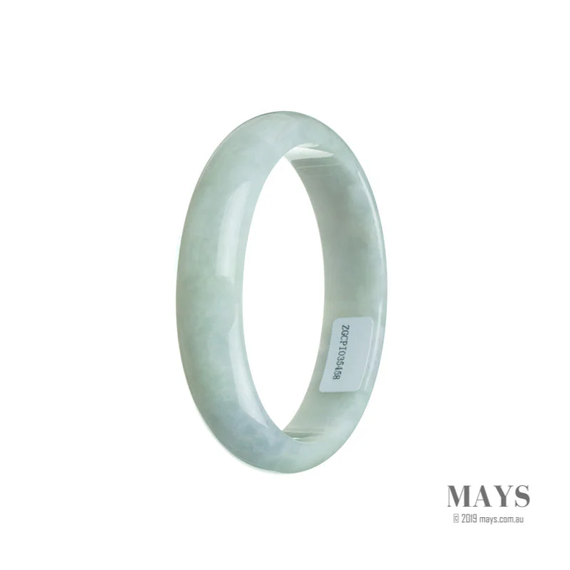 Genuine Grade A Pale Green Burma Jade Bracelet - 55mm Oval - Image 3