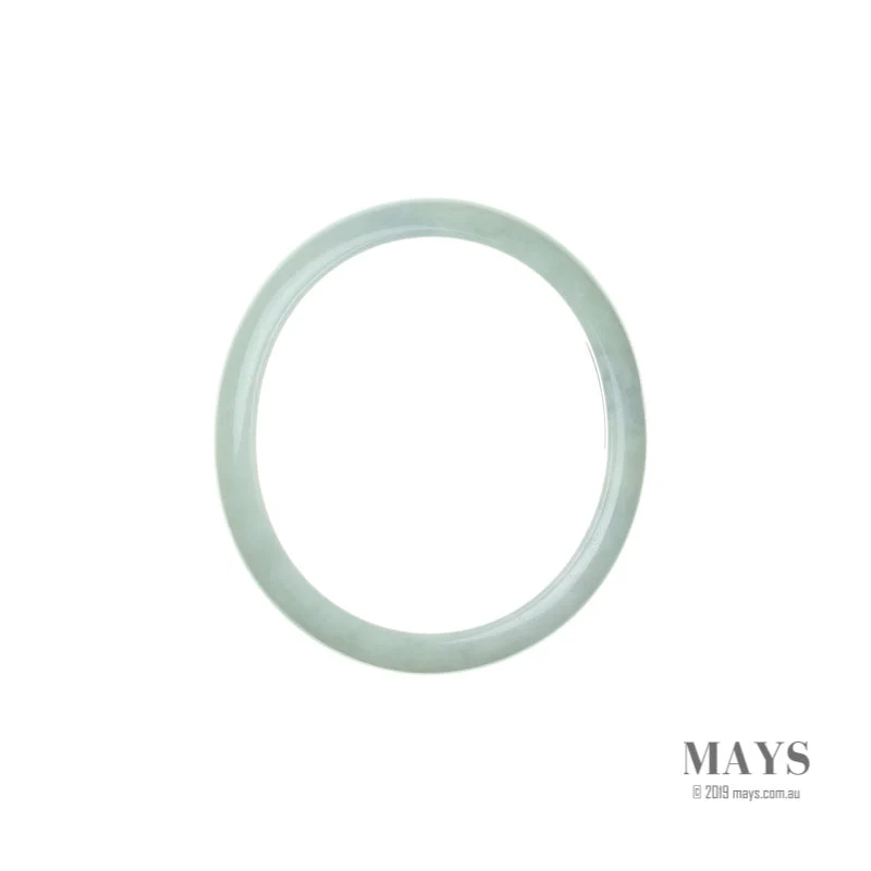 Genuine Grade A Pale Green Burma Jade Bracelet - 55mm Oval - Image 4
