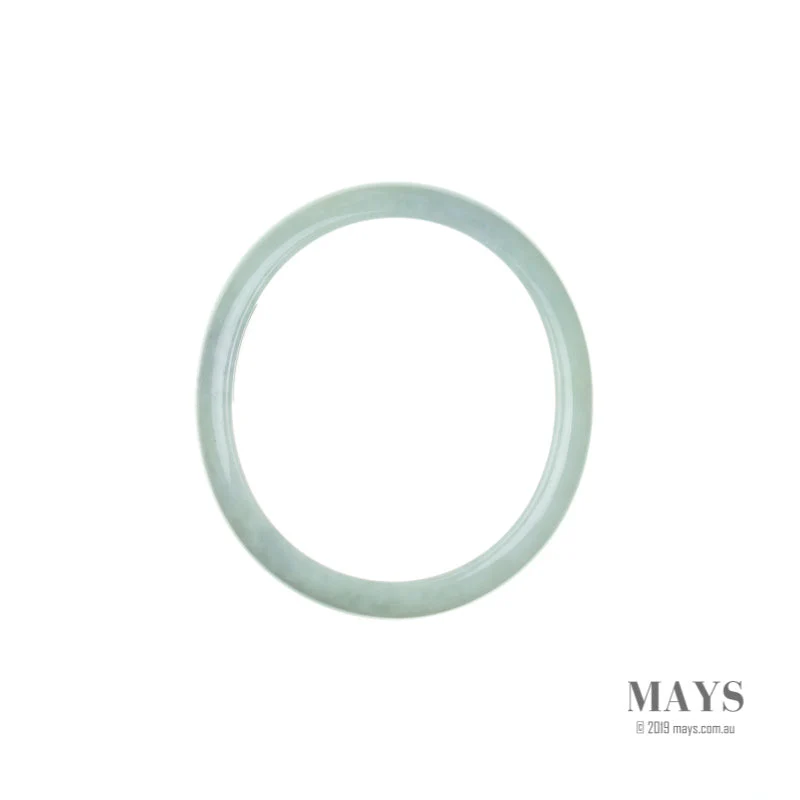 Genuine Grade A Pale Green Burma Jade Bracelet - 55mm Oval - Image 5