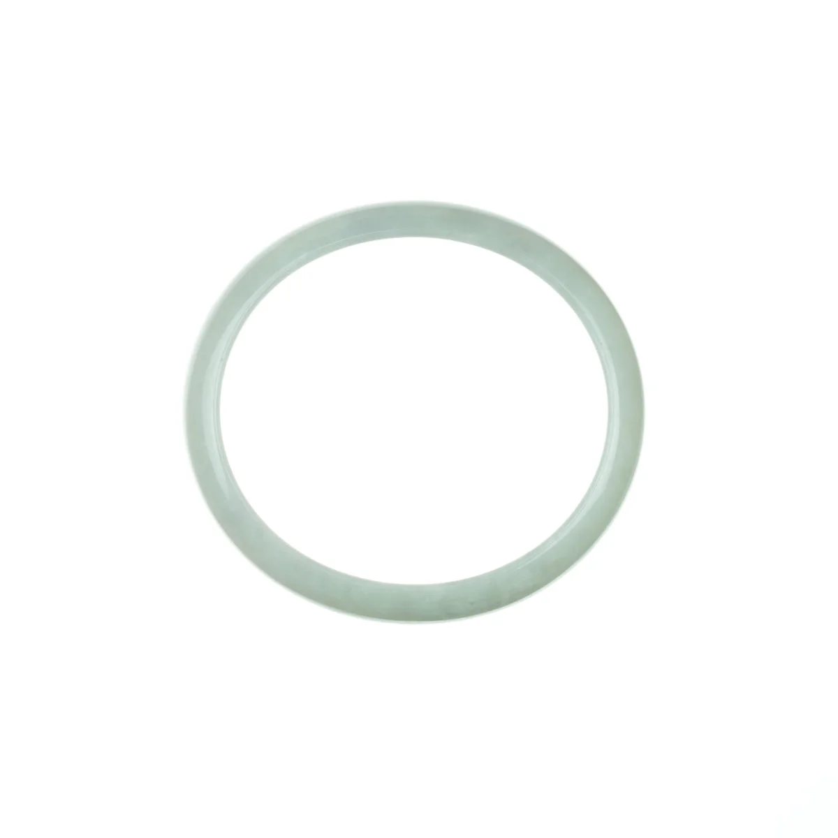 Certified Natural Very pale green Jadeite Bangle - 56mm Oval - Image 4