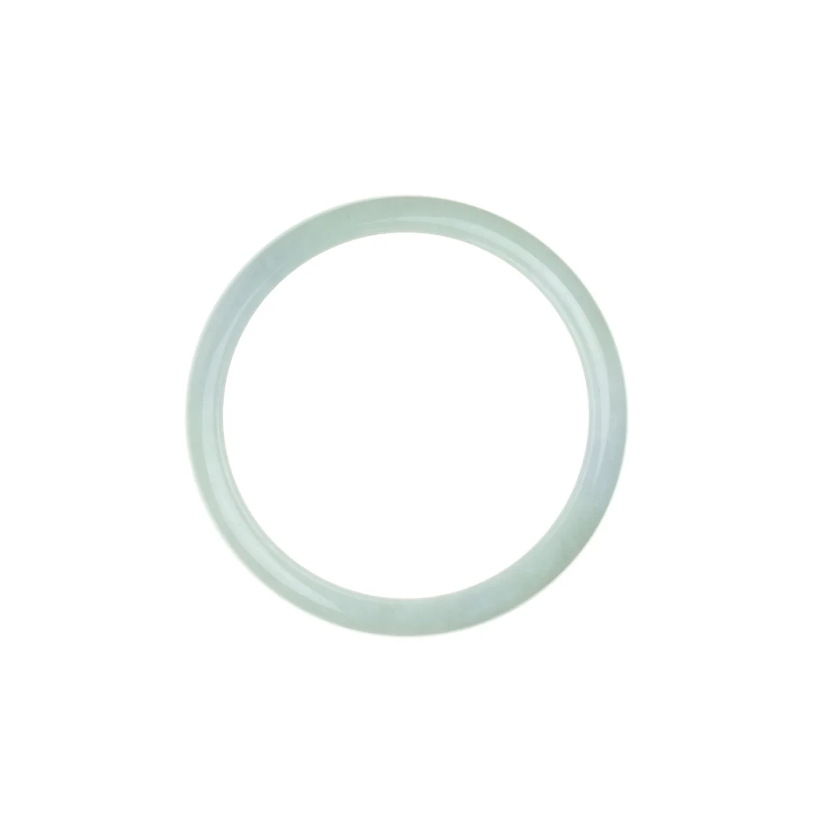 Authentic Grade A Pale green Jadeite Jade Bracelet - 54mm Half Moon - Image 4