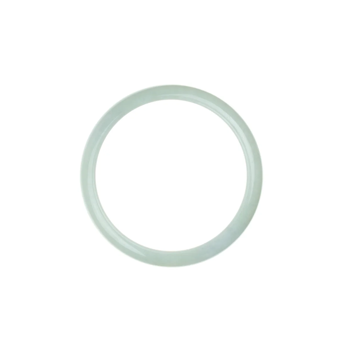 Authentic Grade A Pale green Jadeite Jade Bracelet - 54mm Half Moon - Image 5