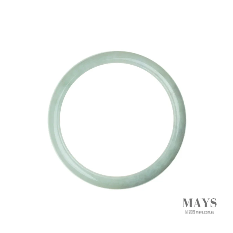Real Grade A Pale green Burma Jade Bracelet - 60mm Half Moon - Image 5