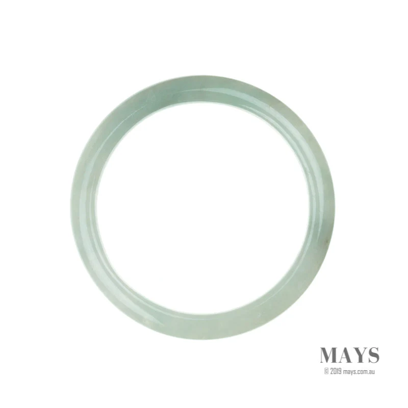 Real Type A Pale green Jadeite Bracelet - 64mm Semi Round - Image 4