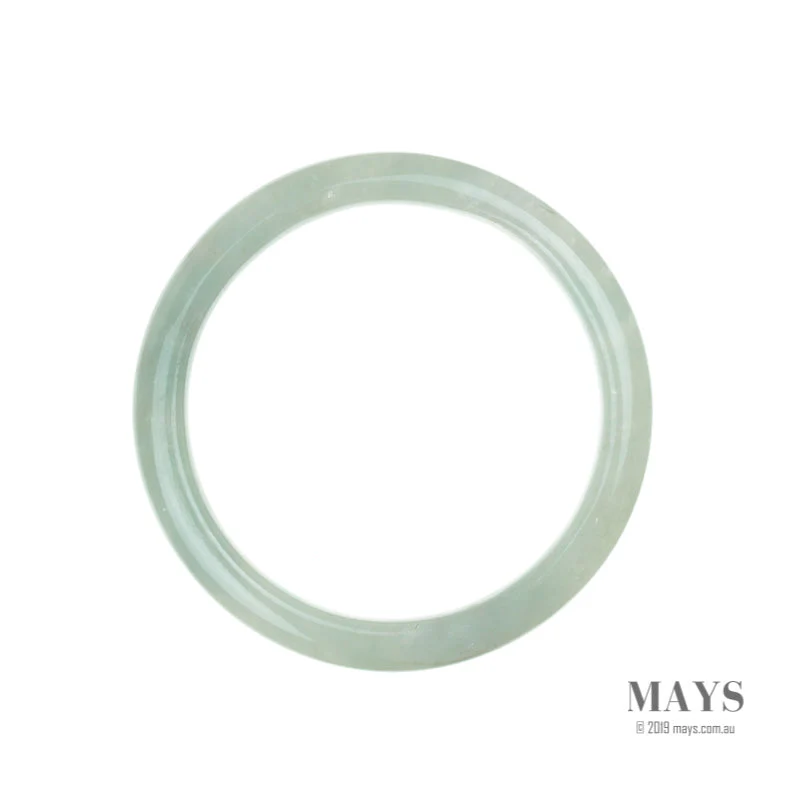 Real Type A Pale green Jadeite Bracelet - 64mm Semi Round - Image 5
