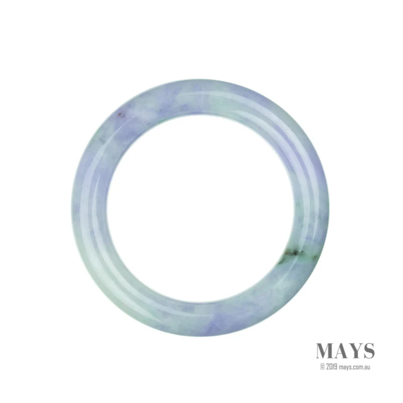 Real Natural Lavender Jade Bangle Bracelet - 57mm Round - Image 5