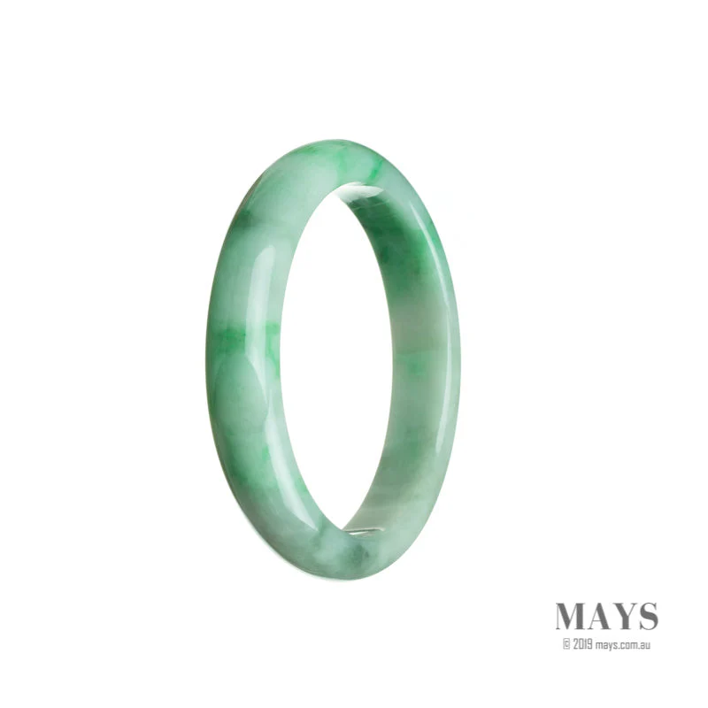 Real Untreated Green Burma Jade Bangle Bracelet - 54mm Oval - Image 3