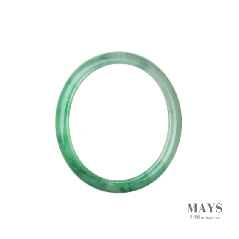 Real Untreated Green Burma Jade Bangle Bracelet - 54mm Oval - Image 5