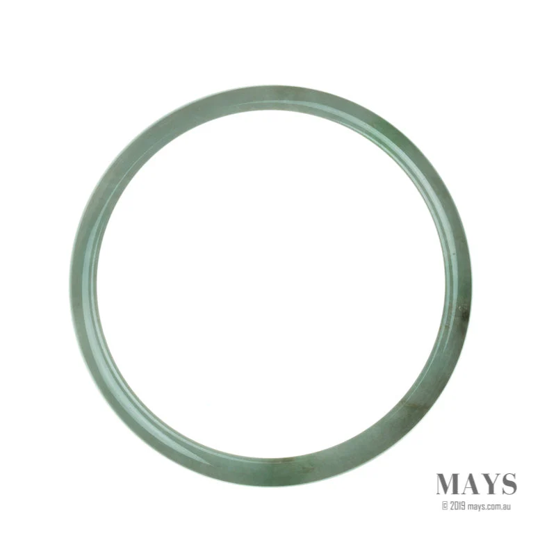 Genuine Untreated Brownish green Traditional Jade Bangle Bracelet - 77mm Half Moon - Image 5
