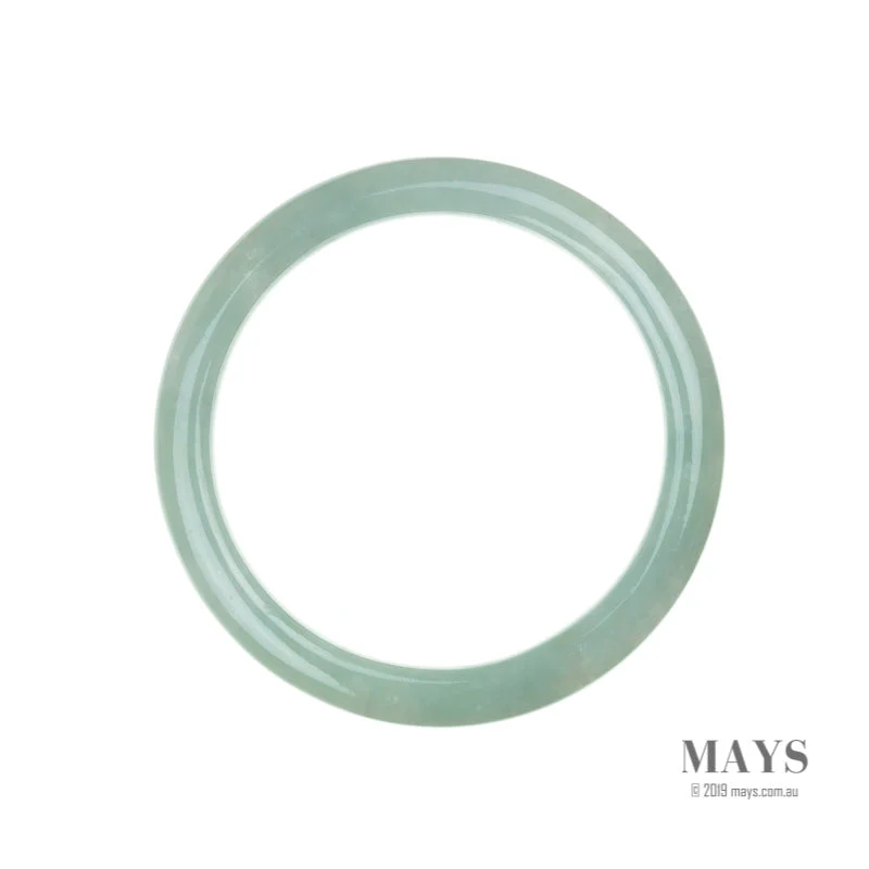 Genuine Grade A Pale green Burmese Jade Bangle - 64mm Semi Round - Image 4