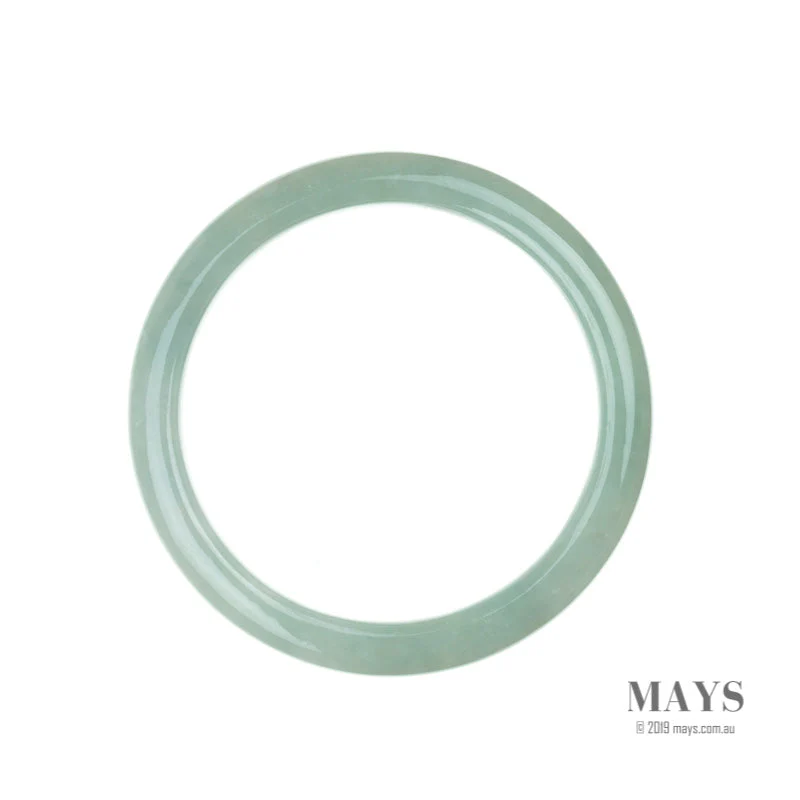Genuine Grade A Pale green Burmese Jade Bangle - 64mm Semi Round - Image 5