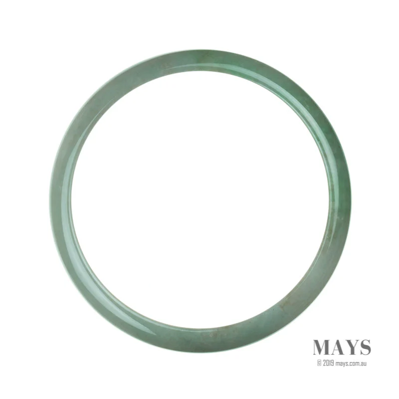 Authentic Grade A Brownish green Burma Jade Bangle Bracelet - 78mm Half Moon - Image 4