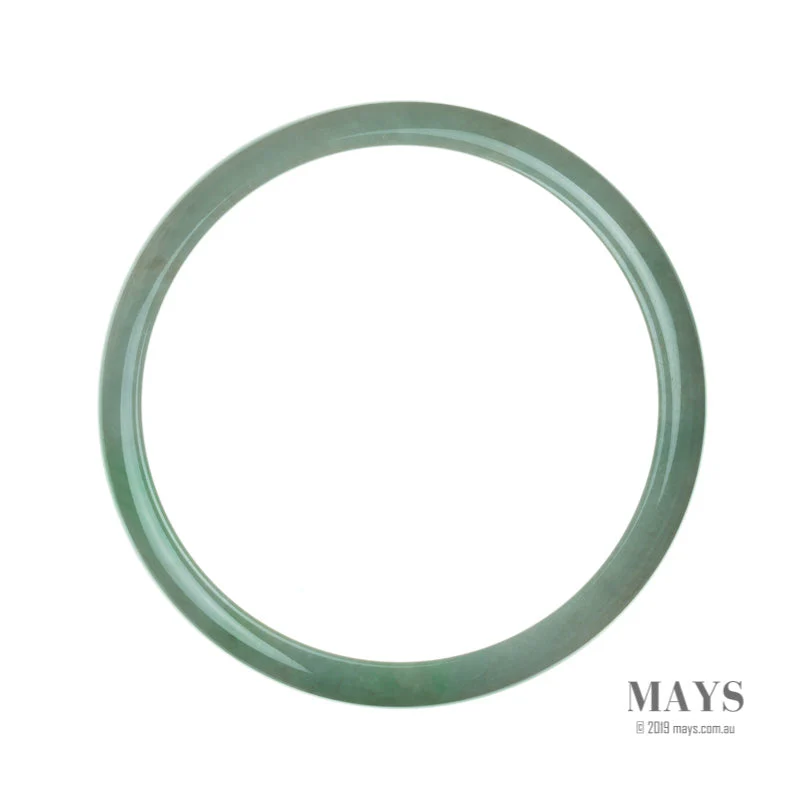 Authentic Grade A Brownish green Burma Jade Bangle Bracelet - 78mm Half Moon - Image 5