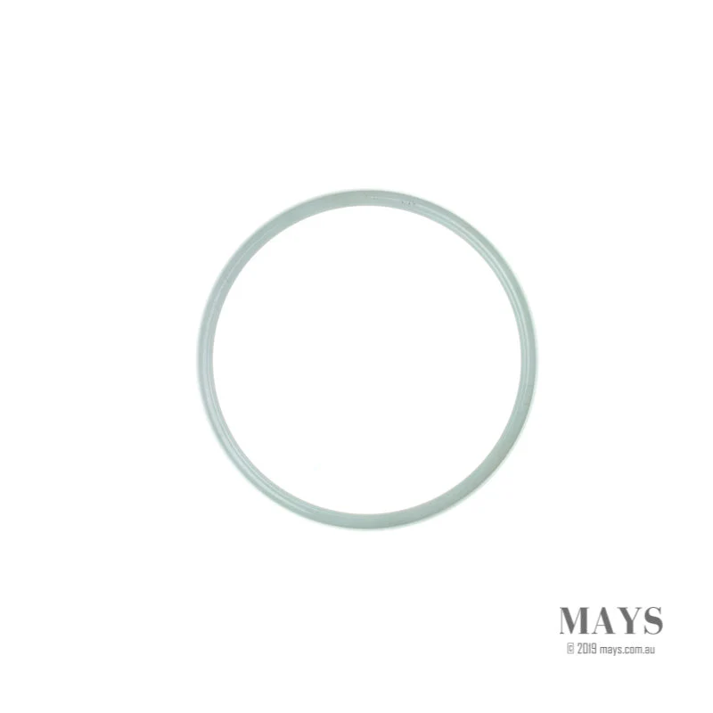 Authentic Grade A White Jade Bangle Bracelet - 52mm Flat - Image 4
