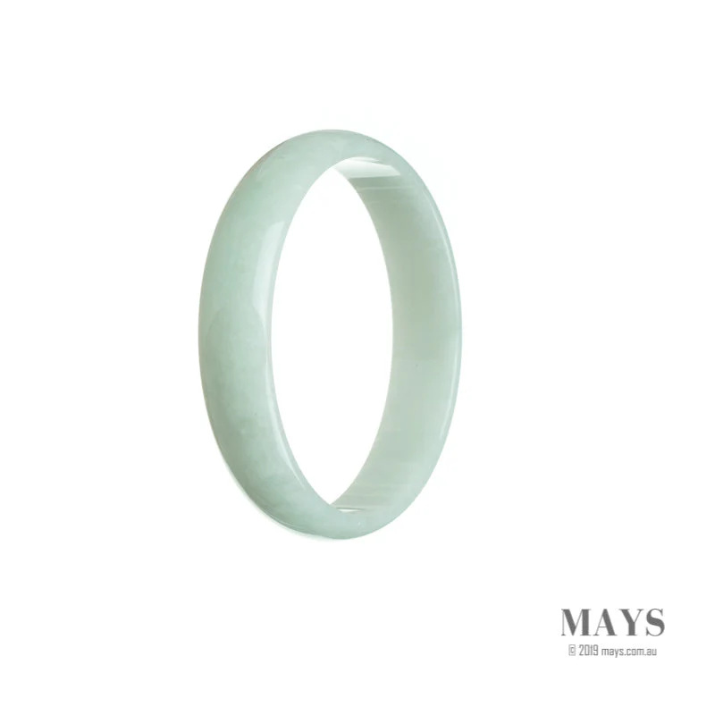 Real Type A Pale Green Jadeite Bangle Bracelet - 52mm Flat - Image 3
