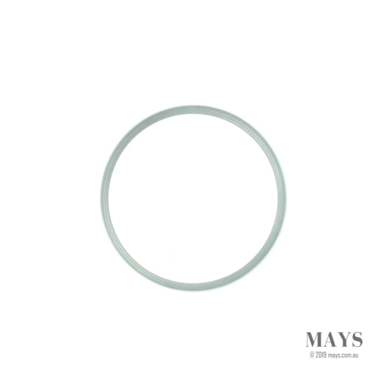 Certified Type A White Traditional Jade Bangle - 53mm Flat - Image 4