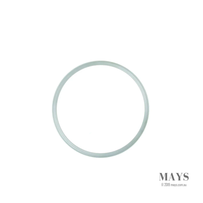 Genuine Type A White Jadeite Jade Bangle Bracelet - 53mm Flat - Image 4