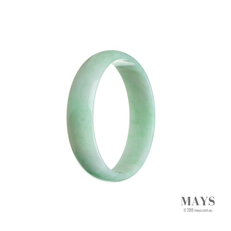 Real Grade A Light green Jade Bangle Bracelet - 52mm Flat