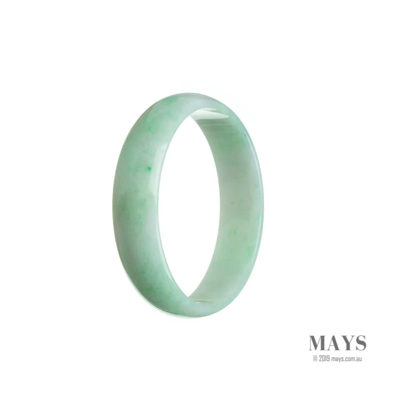 Real Grade A Light green Jade Bangle Bracelet - 52mm Flat - Image 2
