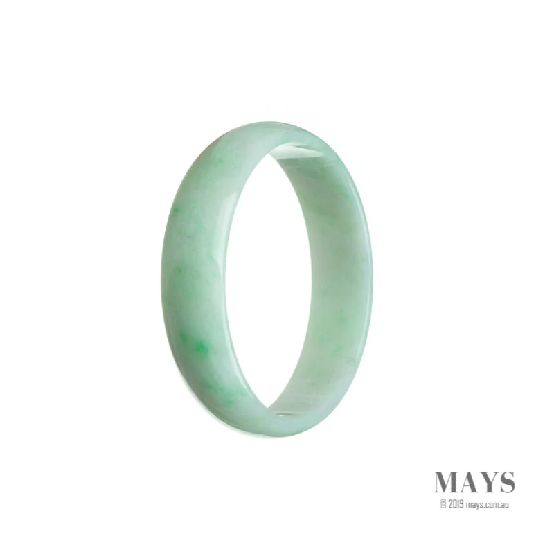 Real Grade A Light green Jade Bangle Bracelet - 52mm Flat - Image 3