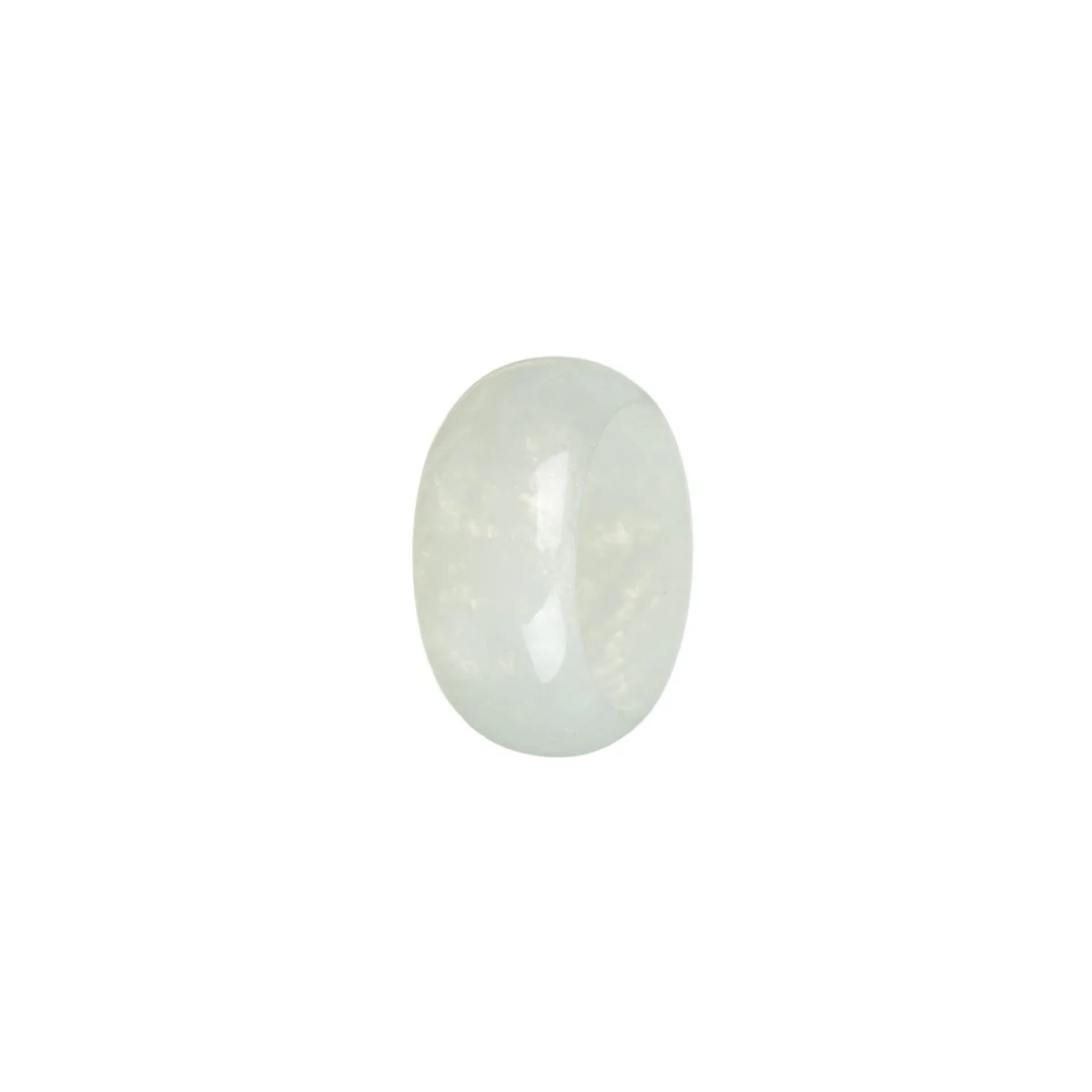 Real White Jadeite Jade Band - Size R 1/2 - Image 2