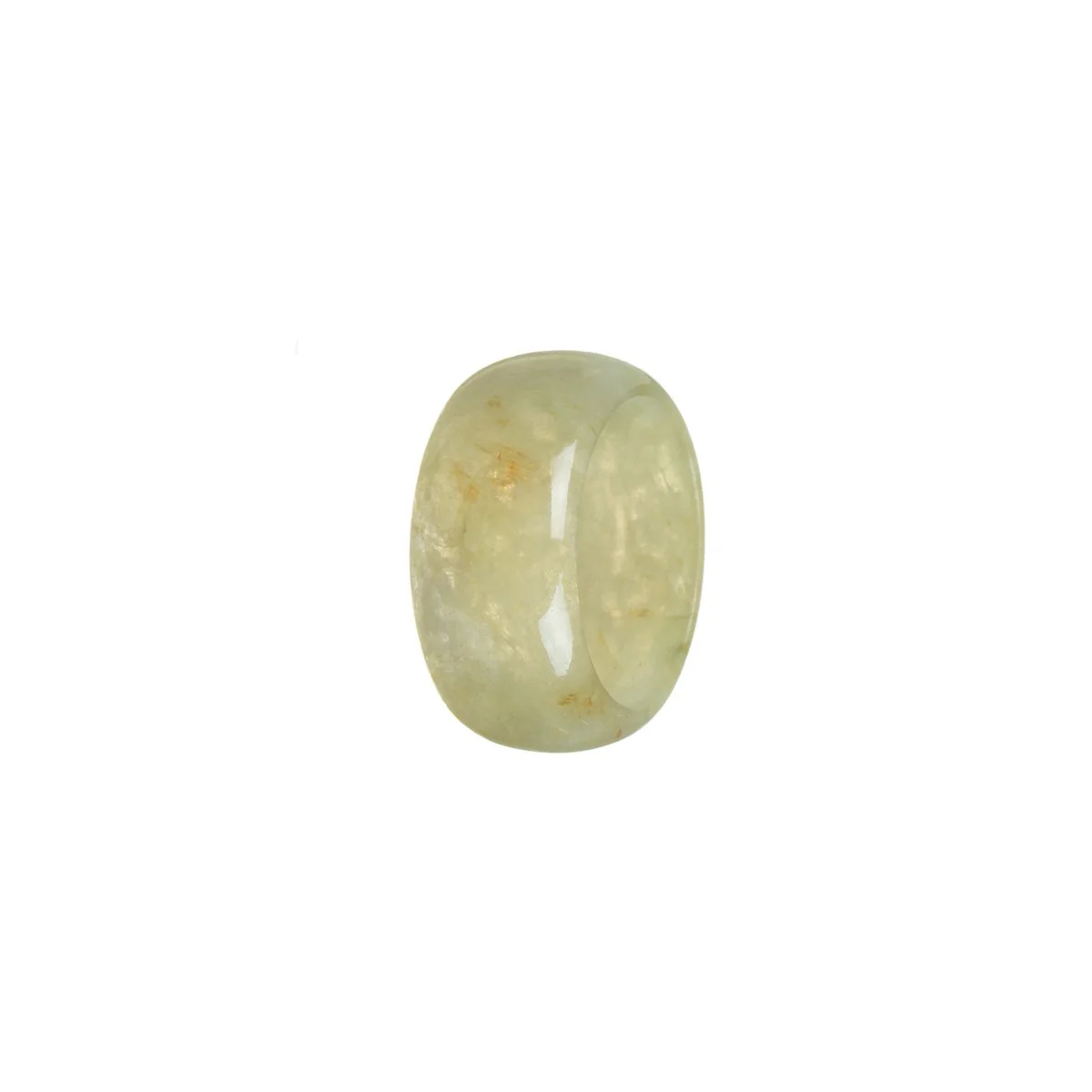 Authentic Brownish Green Jadeite Jade Ring - Size T - Image 3