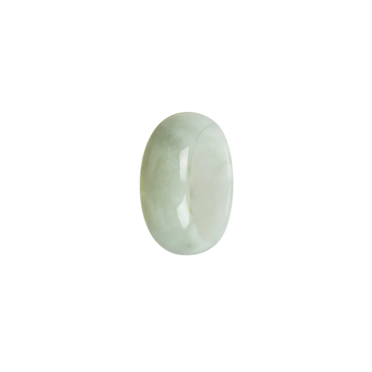 Real Flower Pattern Jadeite Jade Ring - Size U 1/2