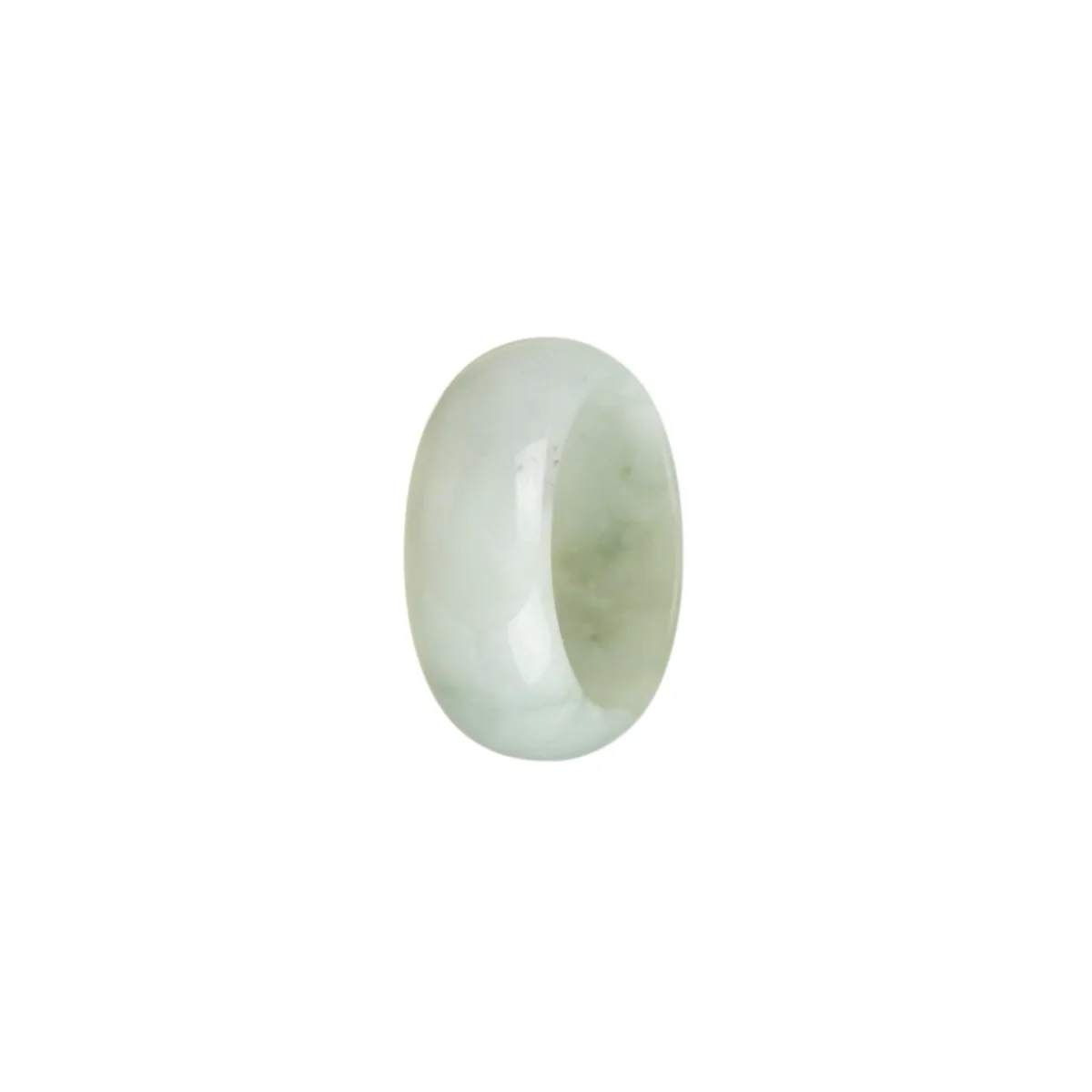 Real Flower Pattern Jadeite Jade Ring - Size U 1/2 - Image 2
