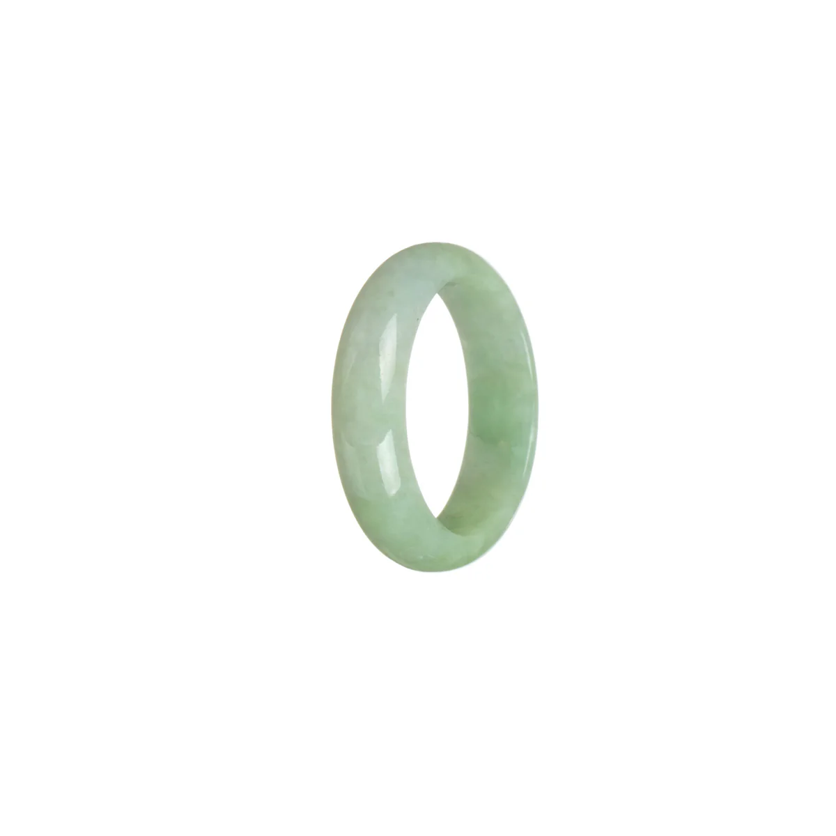 Genuine Light Green Jadeite Jade Band - Size S 1/2 - Image 3
